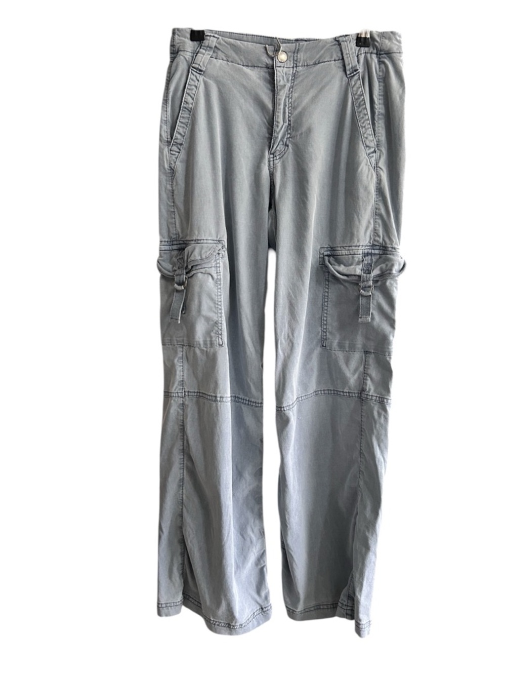 American Eagle Outfitters Light Blue wide leg Cargo Pants size 4 - Picture 6 of 11